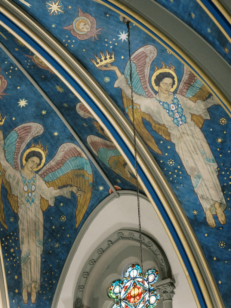 Paintings on the ceiling of St. John the Evangelist in Indianapolis 