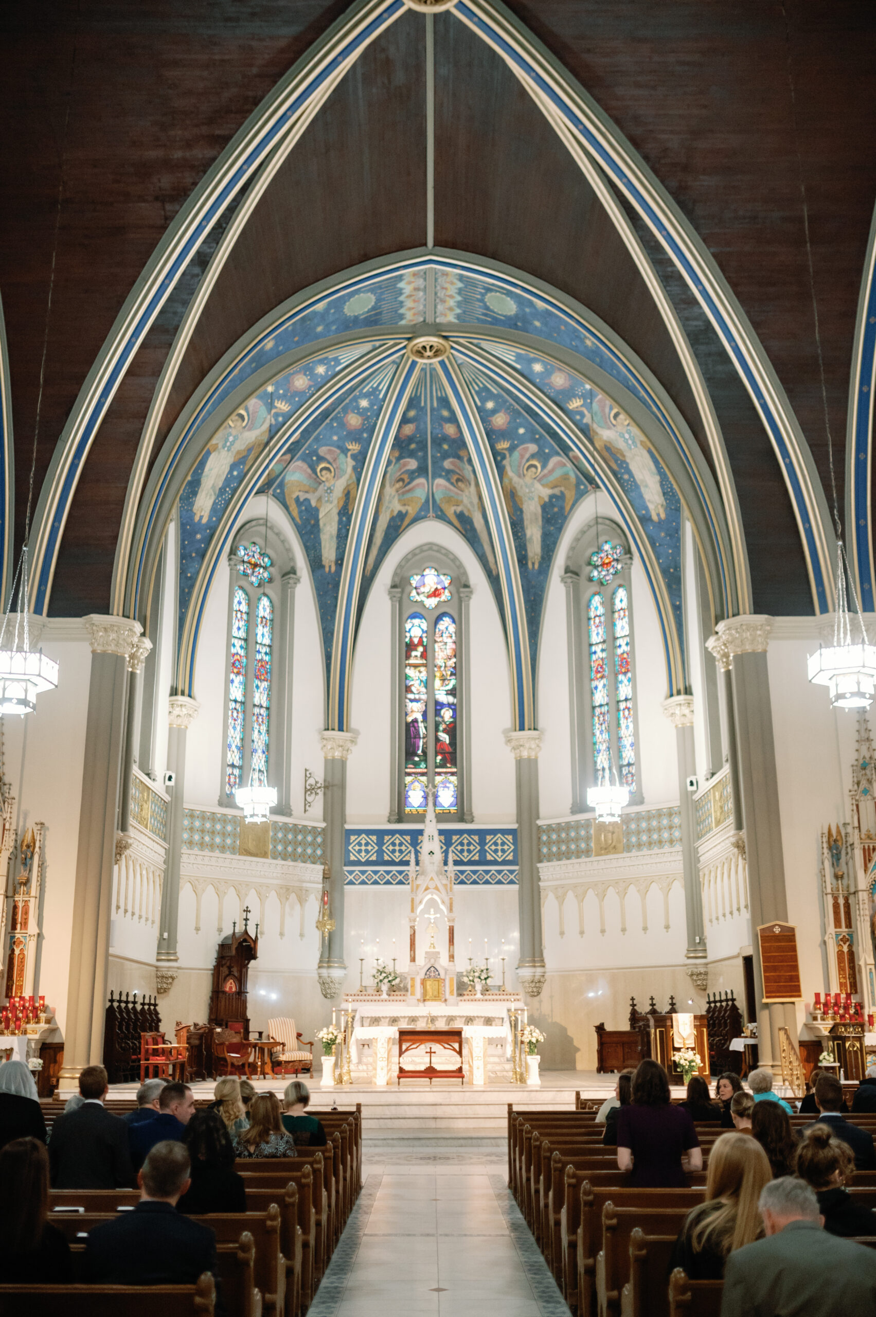 The interior of St. John the Evangelist in Indianapolis 