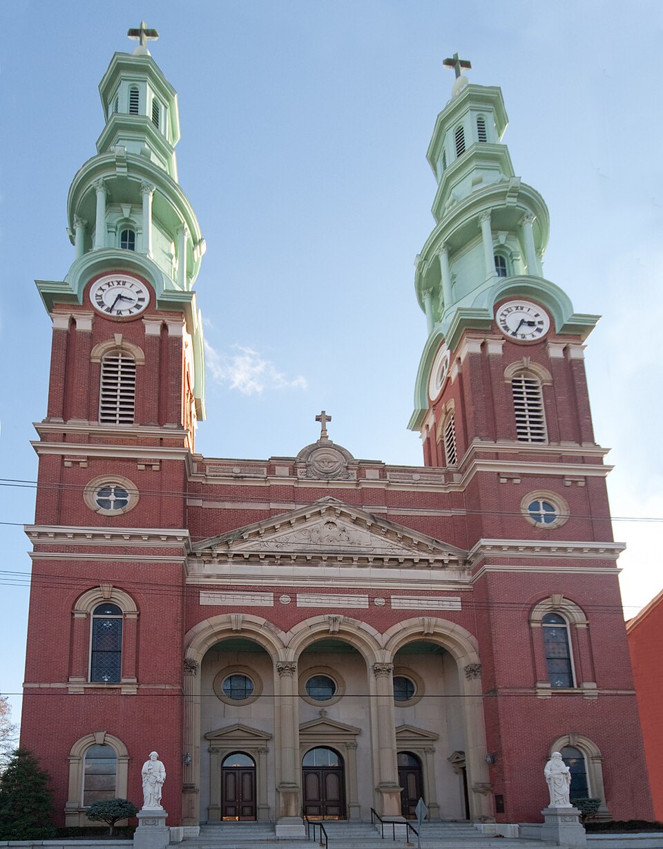 The exterior of Mother of God Church in Covington Kentucky